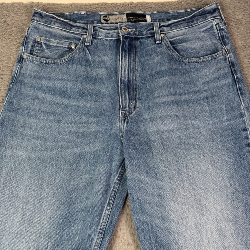 Levi's Silvertab Loose Jeans Mens 38x32 Blue Washed Denim Skater Y2K Baggy